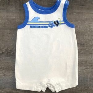 💞 New Baby Boy Size 3-6 Months “Surfer Dude” Sun Suit Romper